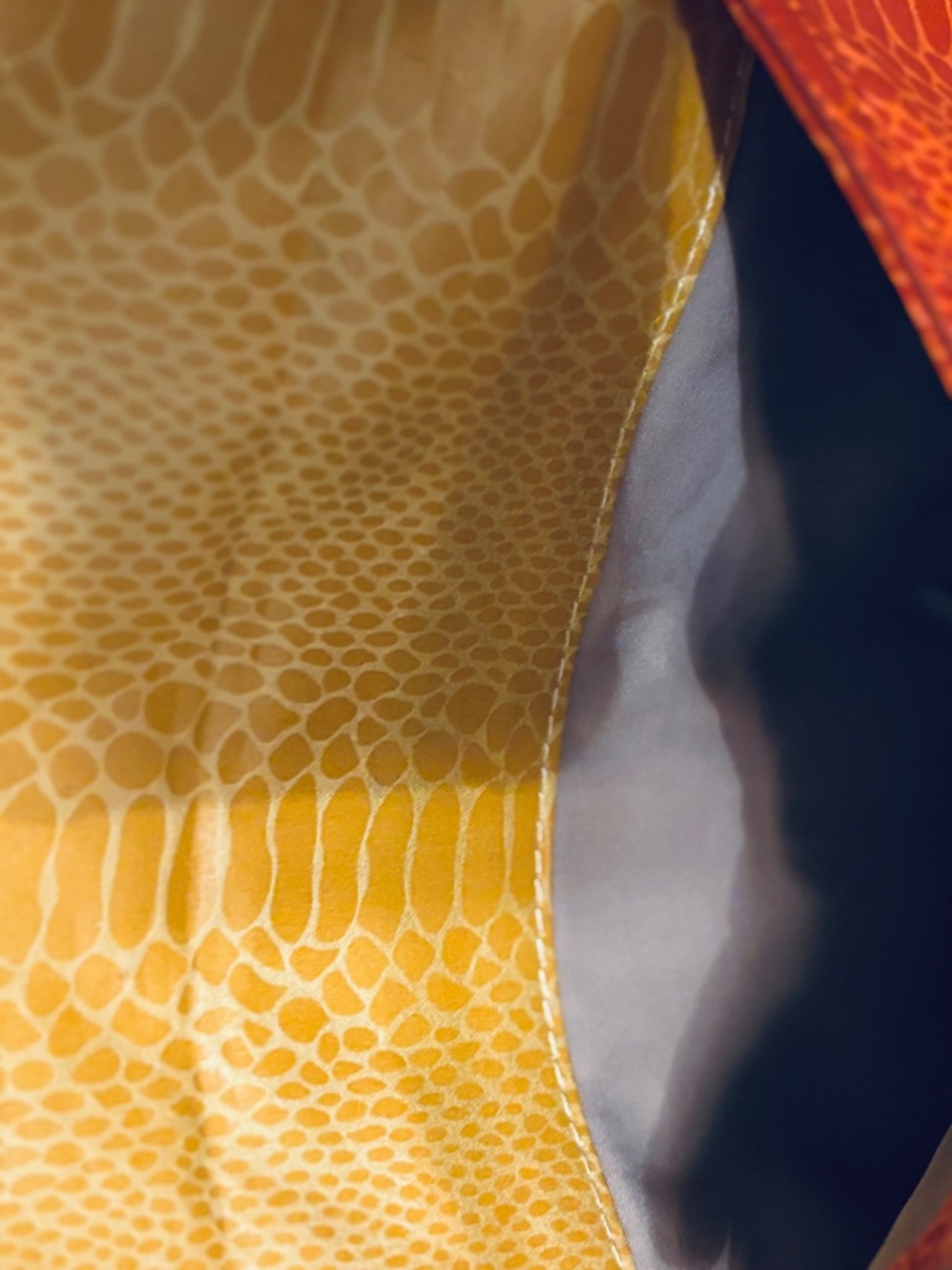 Nine West Clutch Color Block Yellow/Orange Faux Leather - Picture 5 of 10